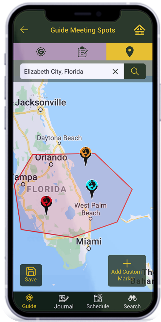 The Guidesly mobile app screen